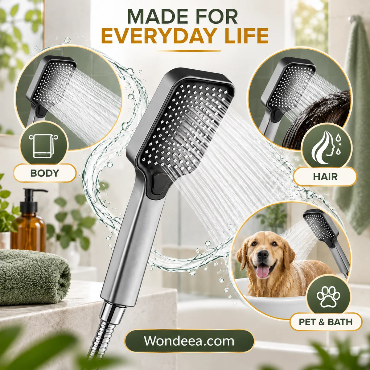 4-Mode Shower Head