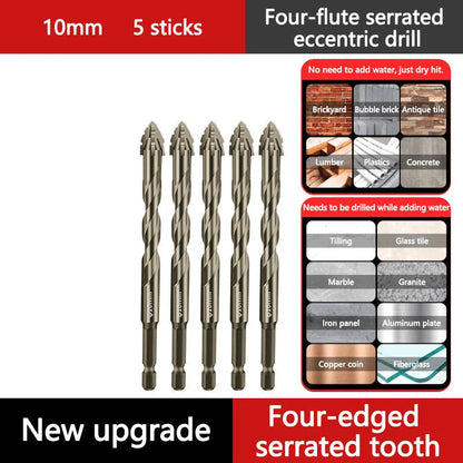 4-Flute Serrated Eccentric Drill Bit Kit