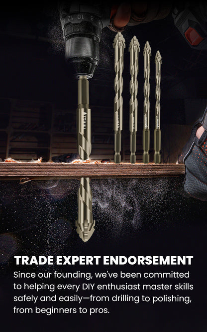 4-Flute Serrated Eccentric Drill Bit Kit
