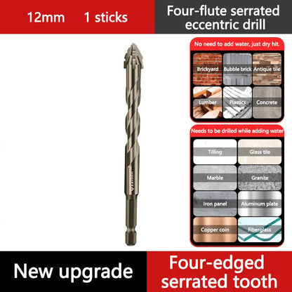 4-Flute Serrated Eccentric Drill Bit Kit