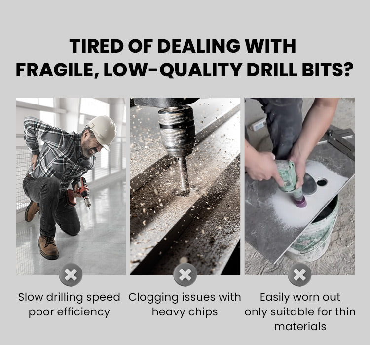 4-Flute Serrated Eccentric Drill Bit Kit