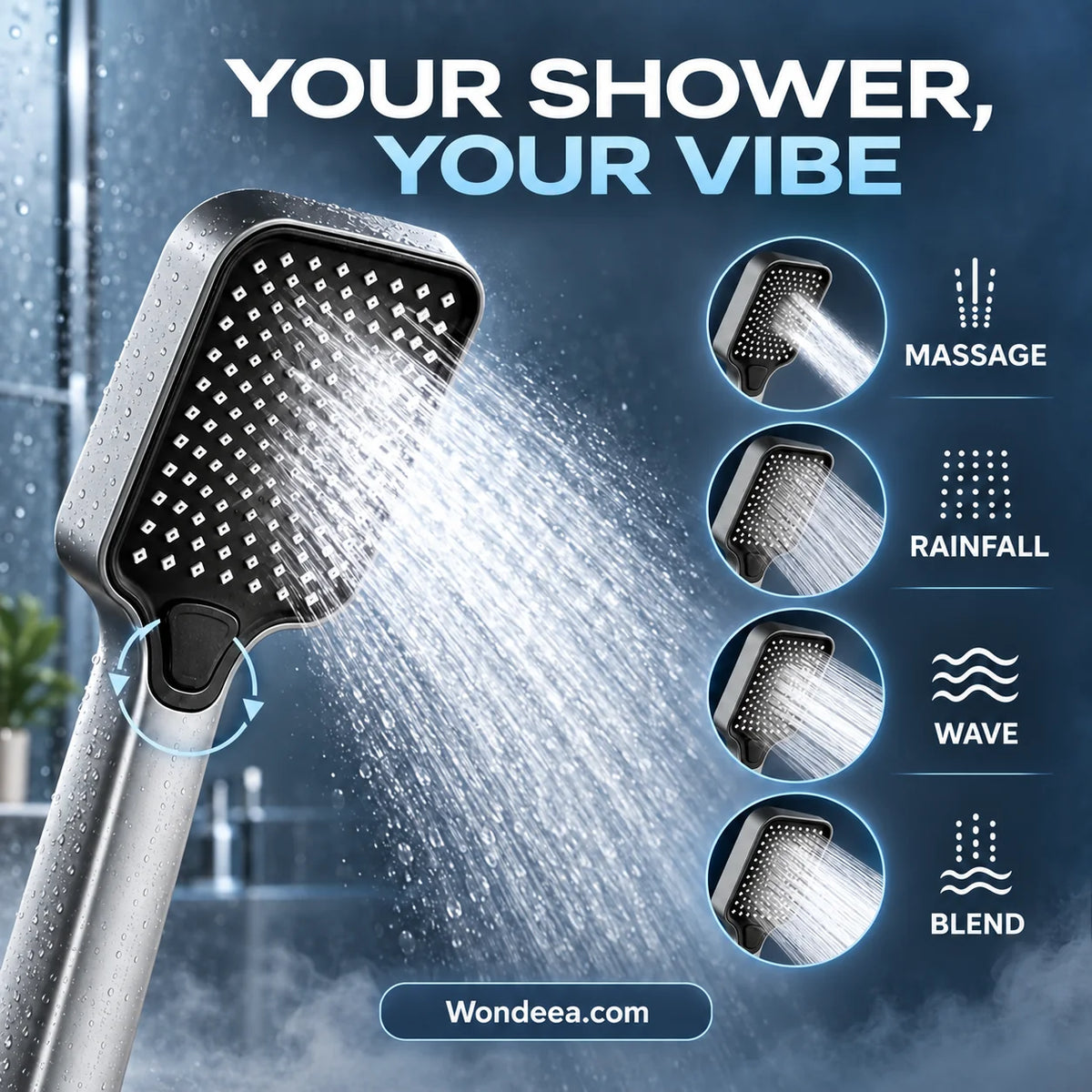 4-Mode Shower Head