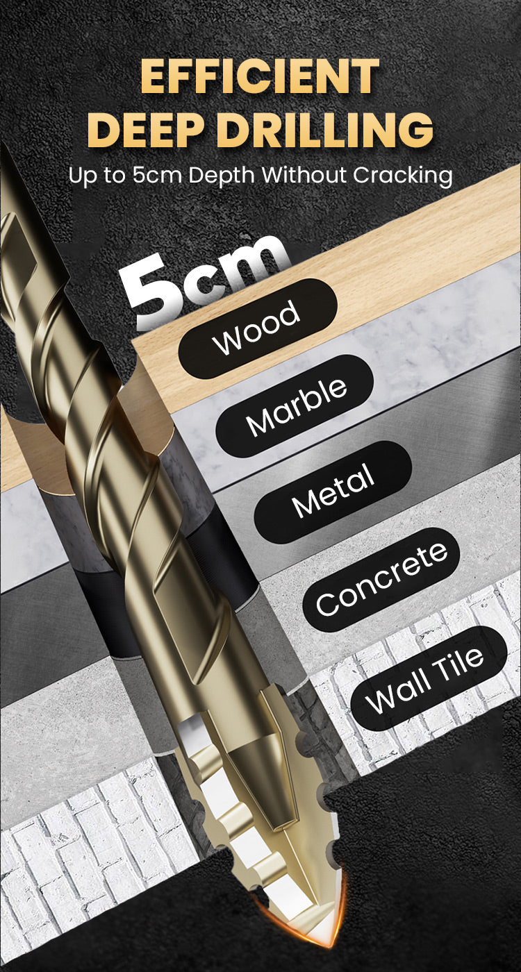 4-Flute Serrated Eccentric Drill Bit Kit
