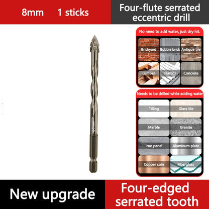 4-Flute Serrated Eccentric Drill Bit Kit