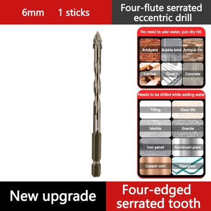 4-Flute Serrated Eccentric Drill Bit Kit