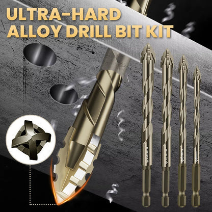 4-Flute Serrated Eccentric Drill Bit Kit