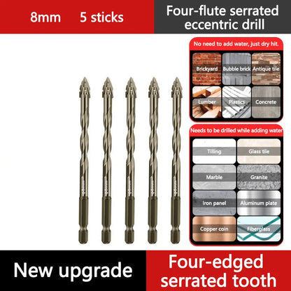 4-Flute Serrated Eccentric Drill Bit Kit