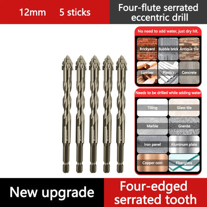 4-Flute Serrated Eccentric Drill Bit Kit